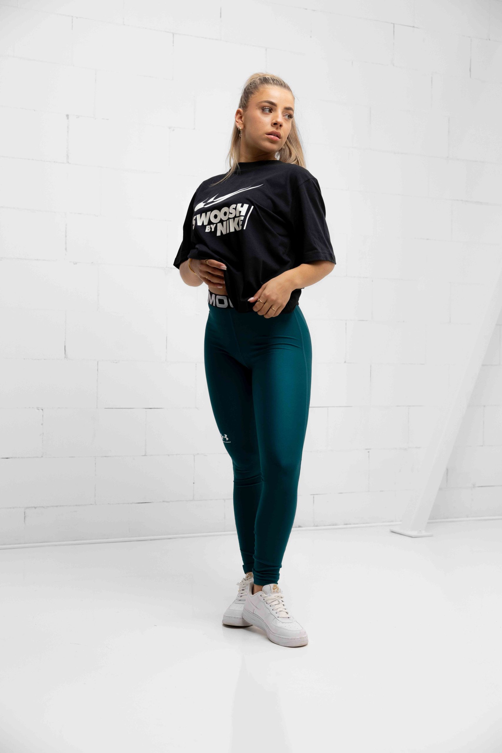 Under Armour Heatgear Legging Dames Donkergroen