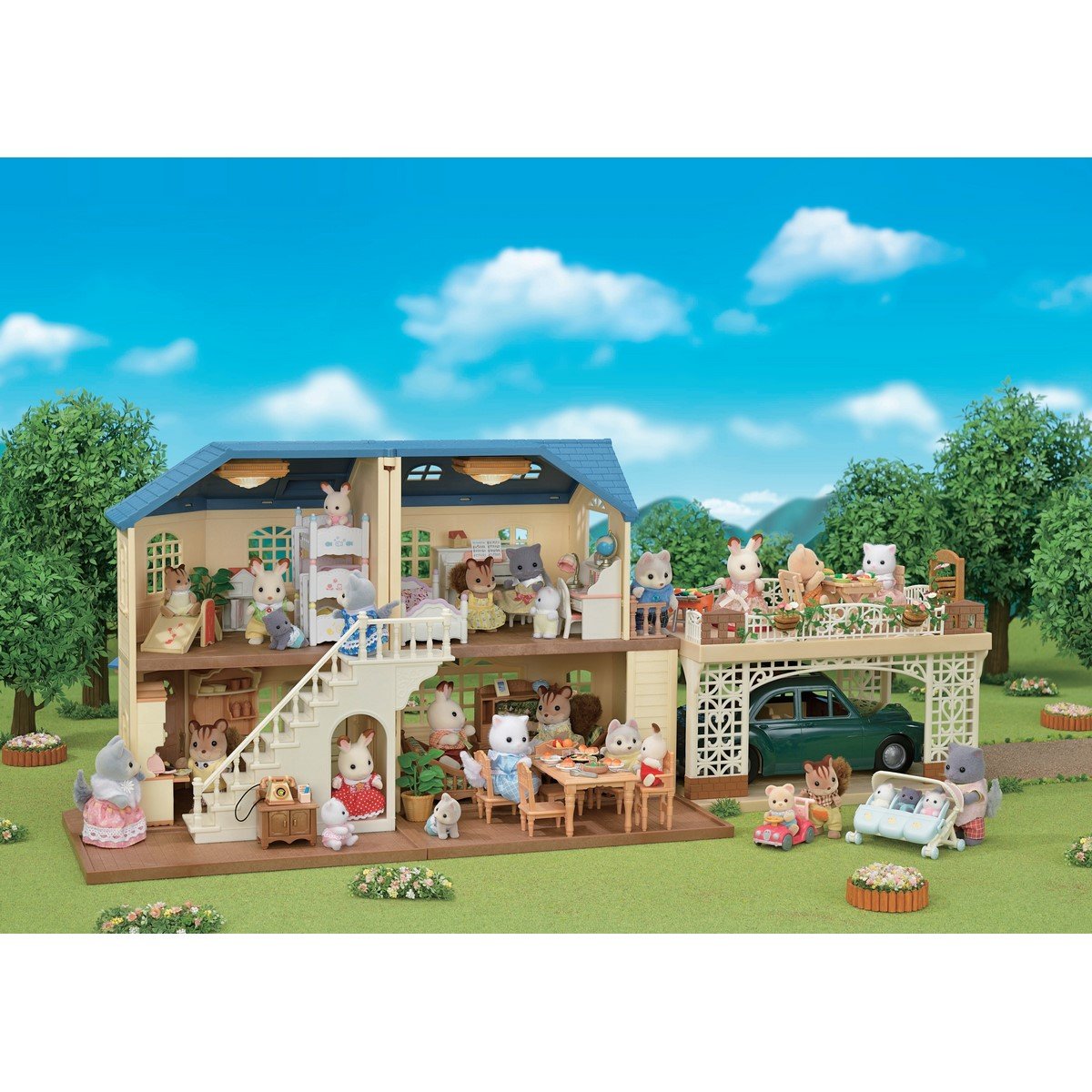 La grande maison et son abri voiture - Sylvanian Families 5669