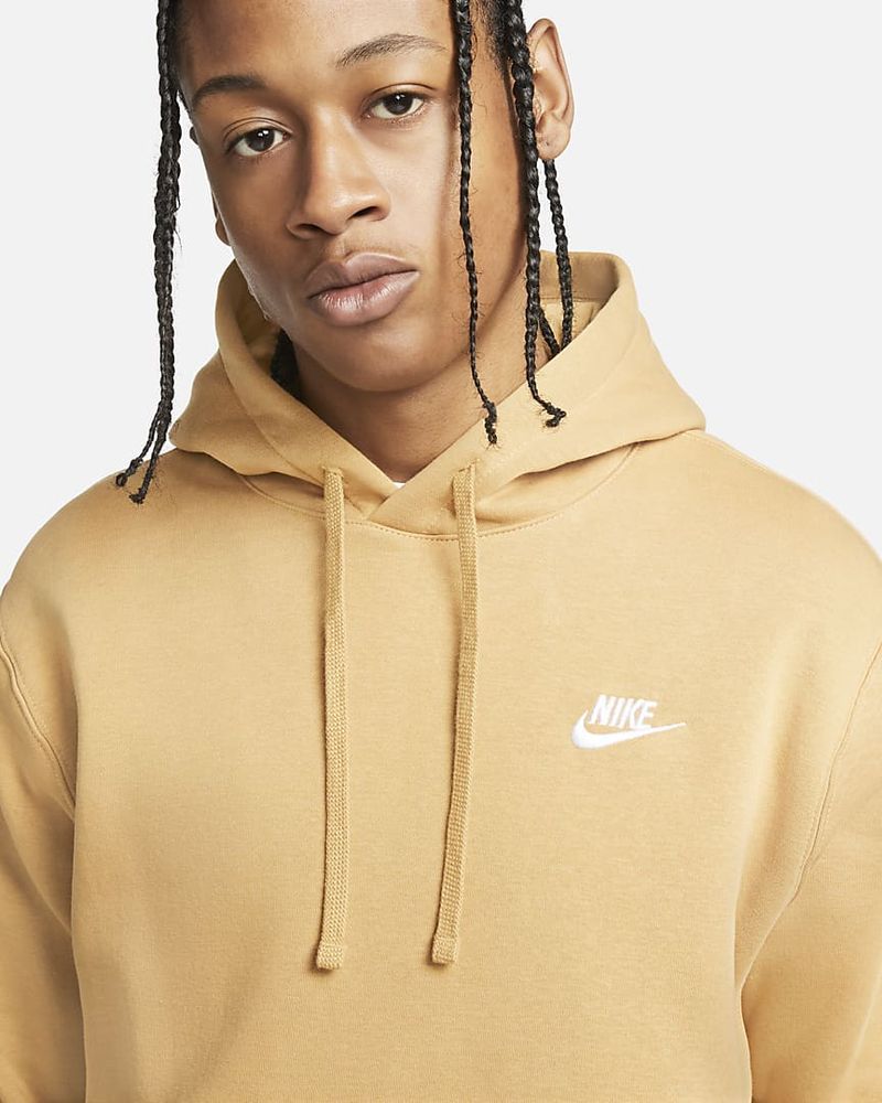 Sweat à capuche Nike Sportswear Club Fleece Jaune Or pour homme