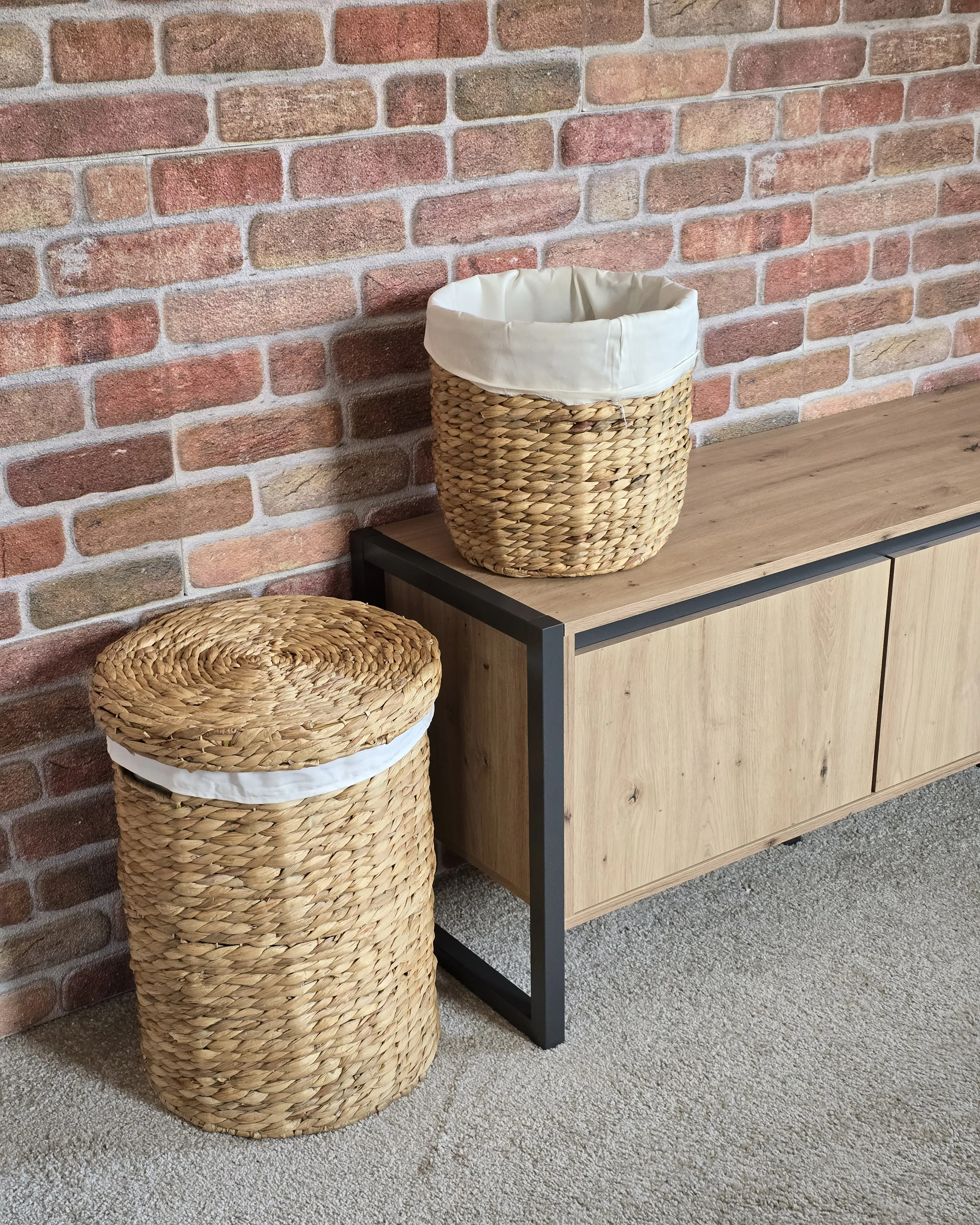 Set van 2 manden DANANG Wicker Natuurlijk 31/61 L