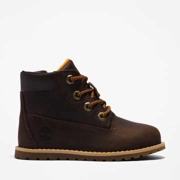 Bota infantil Pokey Pine de 15 cm na cor marrom escuro