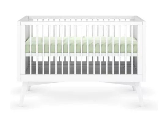 Lit bébé évolutif Montessori 70x140 cm bois massif blanc MARLEY