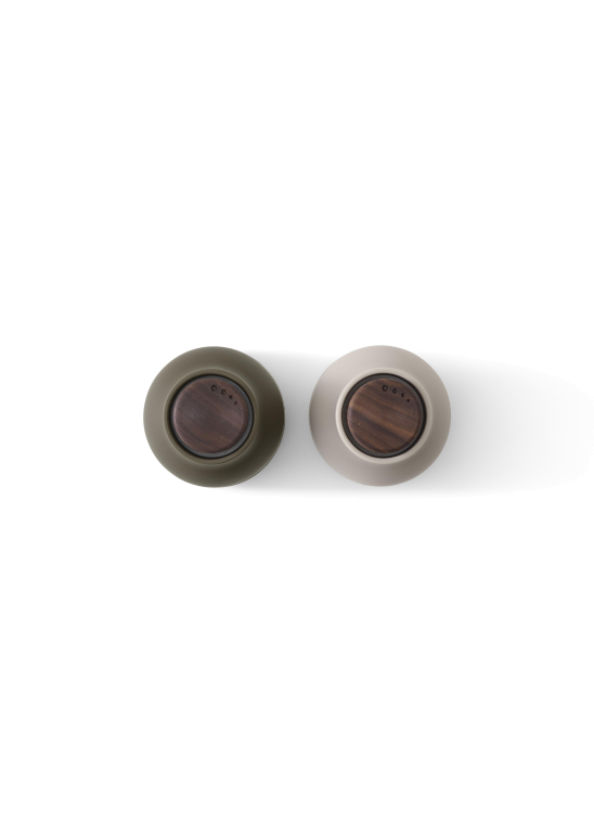 Audo Copenhagen Bottle Grinder Small peper- en zoutmolen set van 2 Ash/Carbon