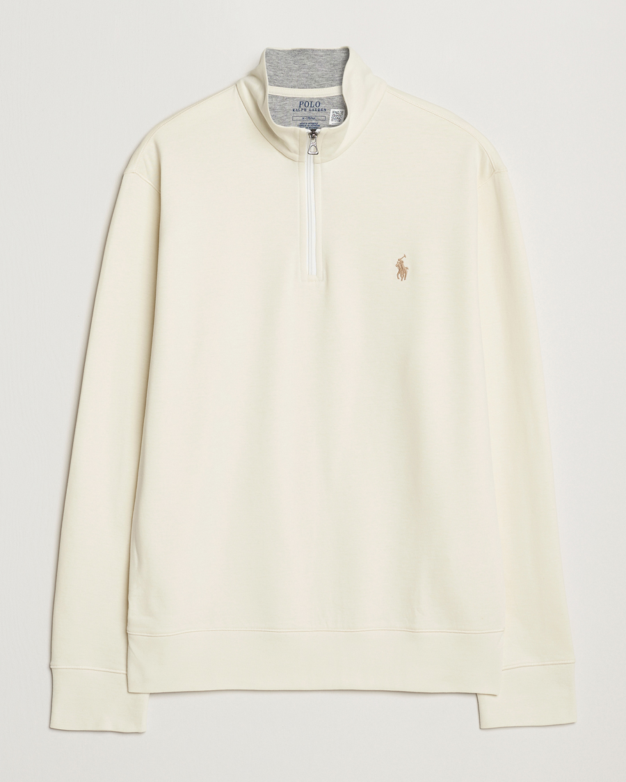 Polo Ralph Lauren Double Knit Half-Zip Sweater Parchment Cream