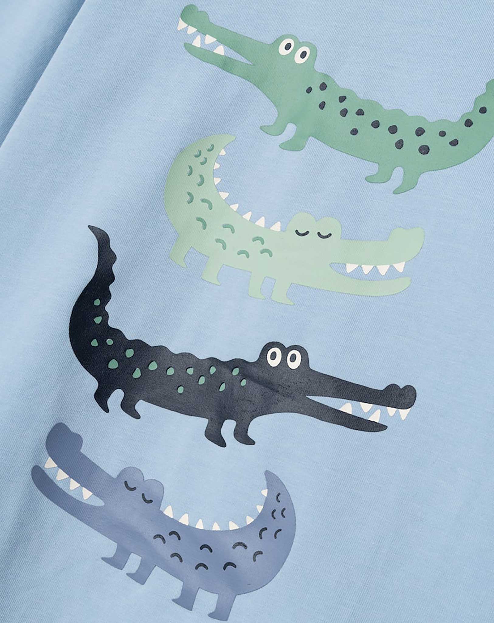 Langarmshirt NMMTYANS CROCS in chambray blue