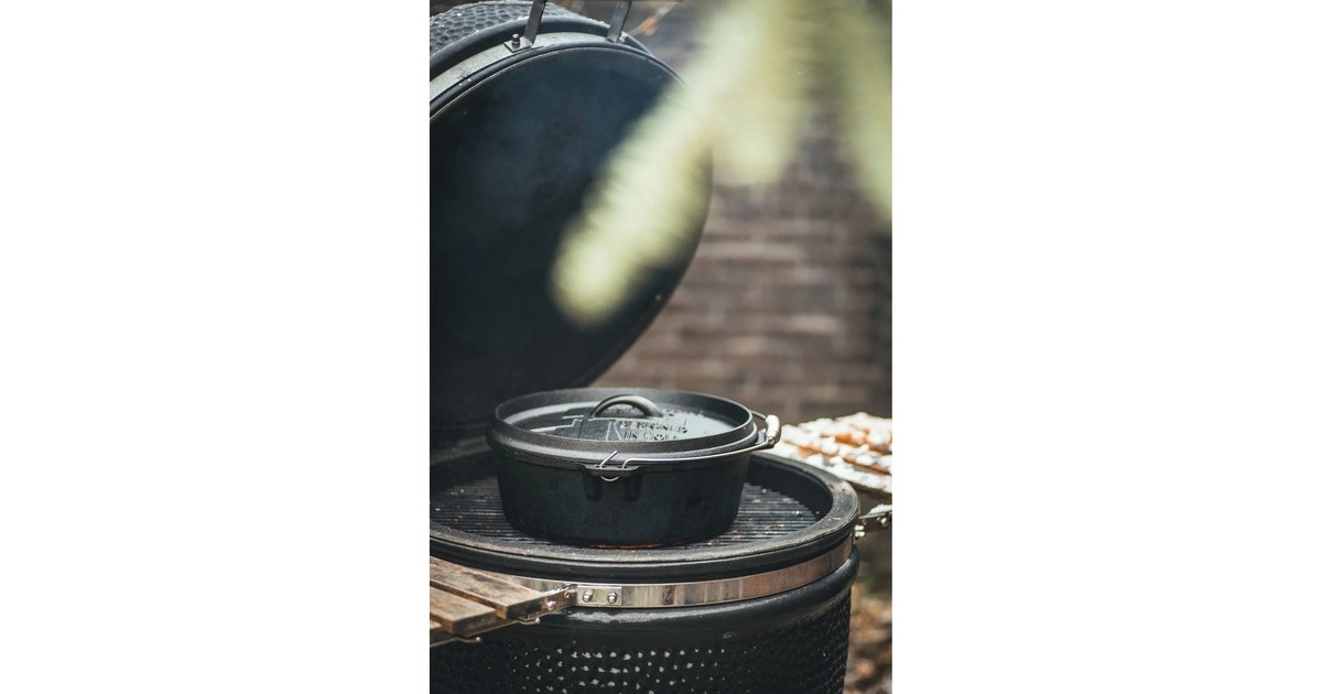 The WindmillDutch Oven 6 Qt zonder pootjes kookpan  (Zwart, Ø 31,5 cm | 5.9 liter)