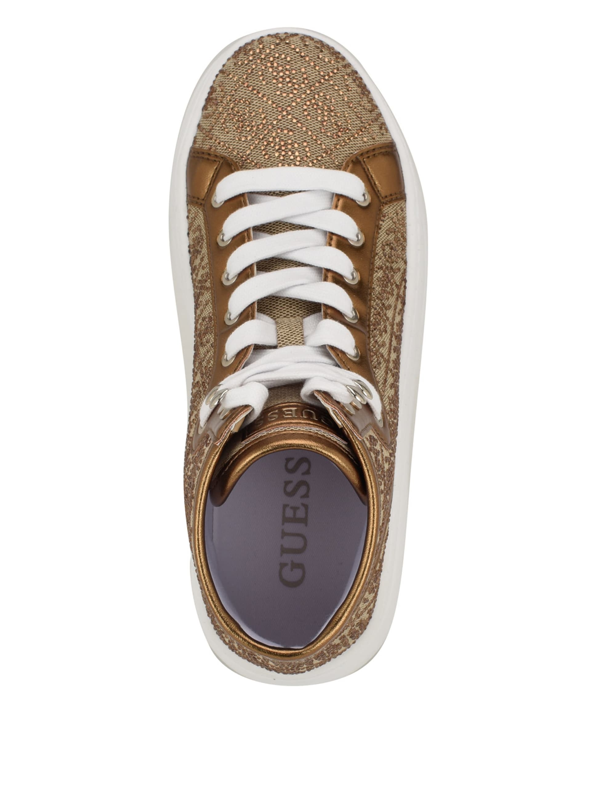 Tênis de cano alto Quattro G com strass
