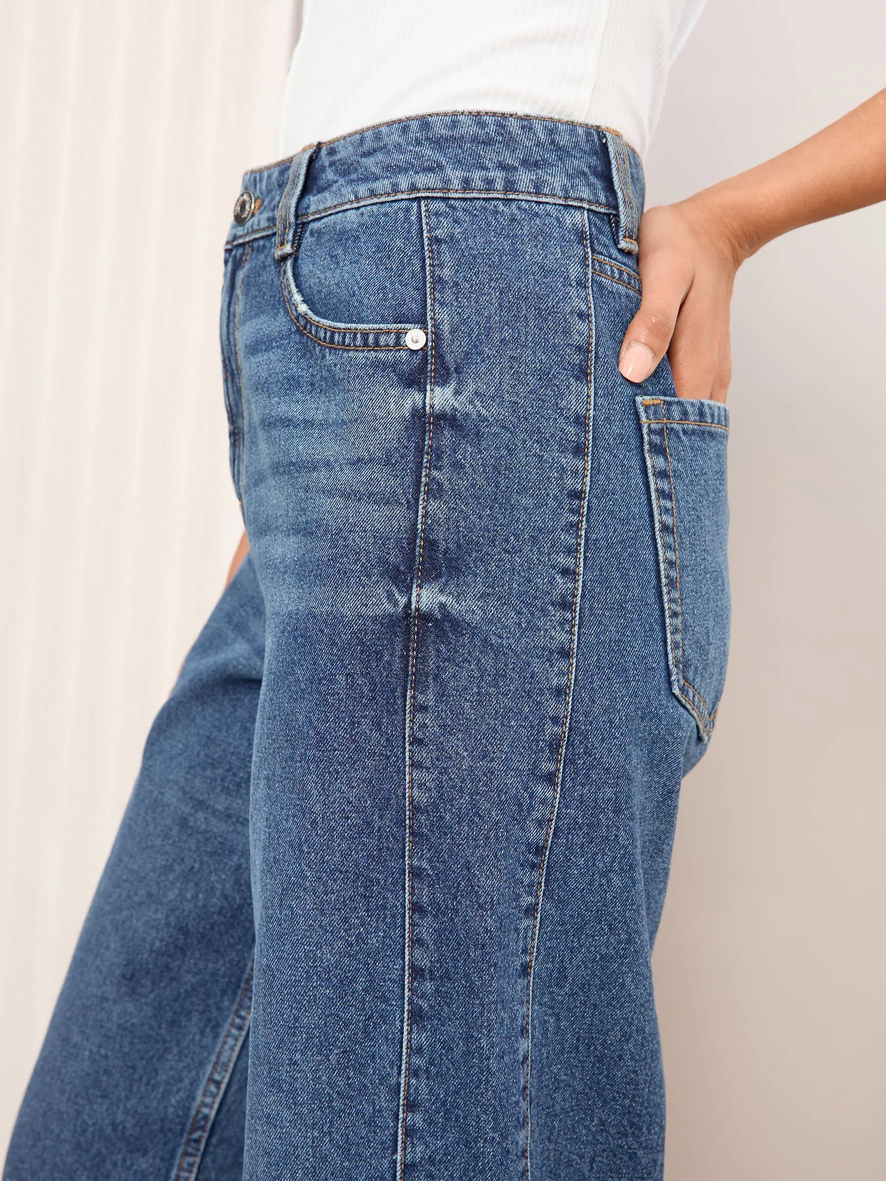 Normaal blauw - Friends Like These - Denim barrel jeans