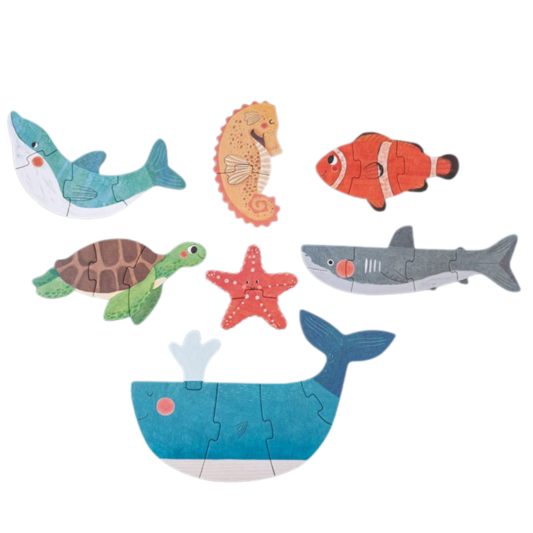 londji puzzel blue - omkeerbaar - 2, 3, 4, 5st
