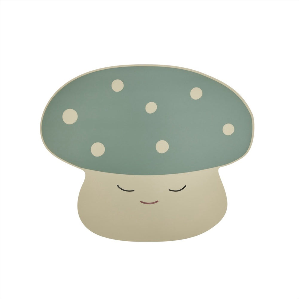 Køb OYOY Offwhite/Pale Green Dækkeserviet Mushroom