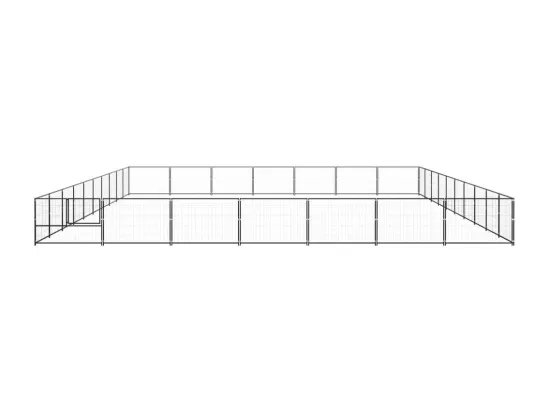 Chenil extérieur cage enclos noire 1000 x 700 x 70 cm 02_0000554