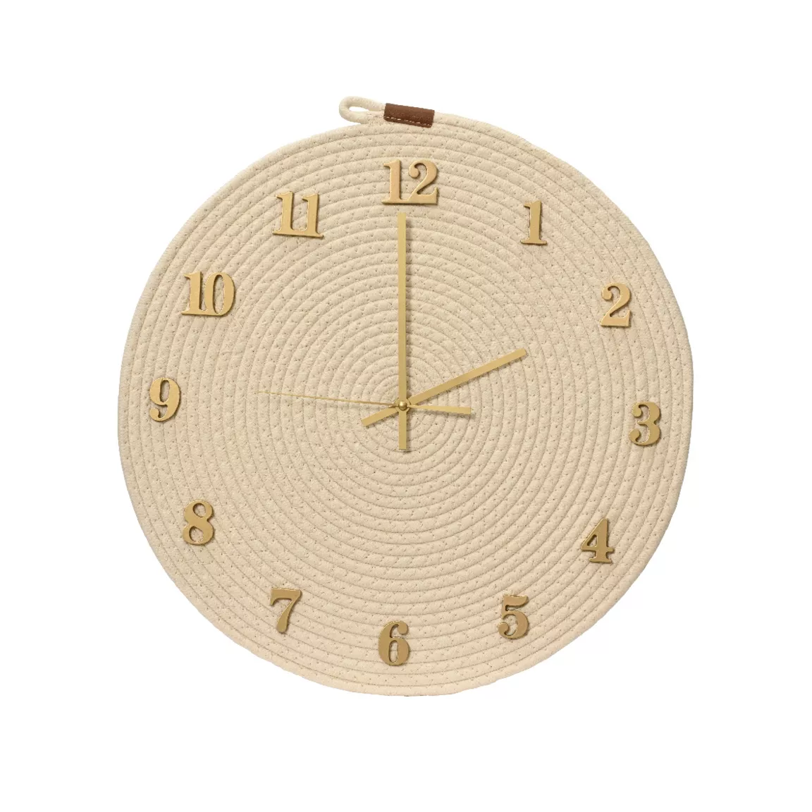 Horloge murale en bois (D46 cm) Olly Beige