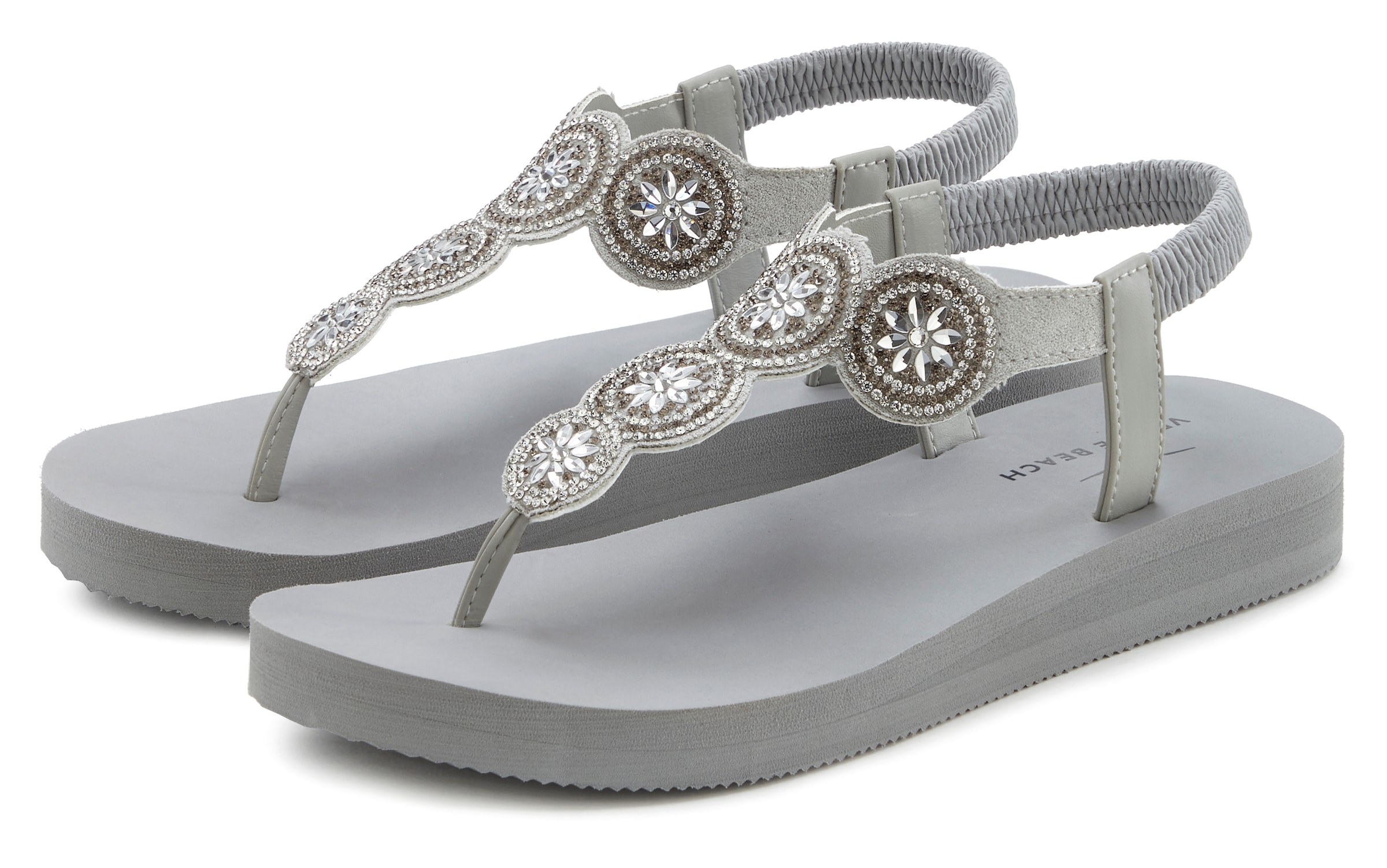 Venice Beach Badezehentrenner »Sandale, Pantolette«  Zehentrenner, Badeschuh ultraleicht mit Glitzerdetails VEGAN