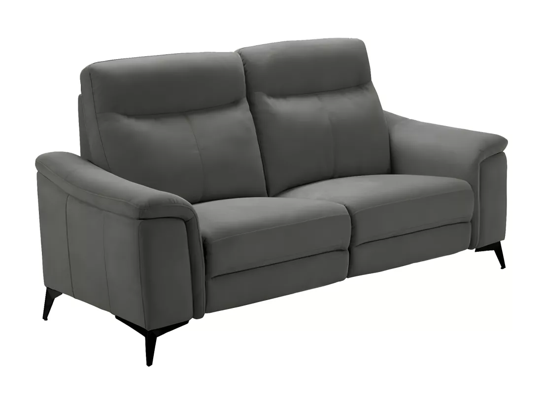 Canapé de relaxation électrique microfibre Kuiza-Couleur Beige clair-3 places relax électrique