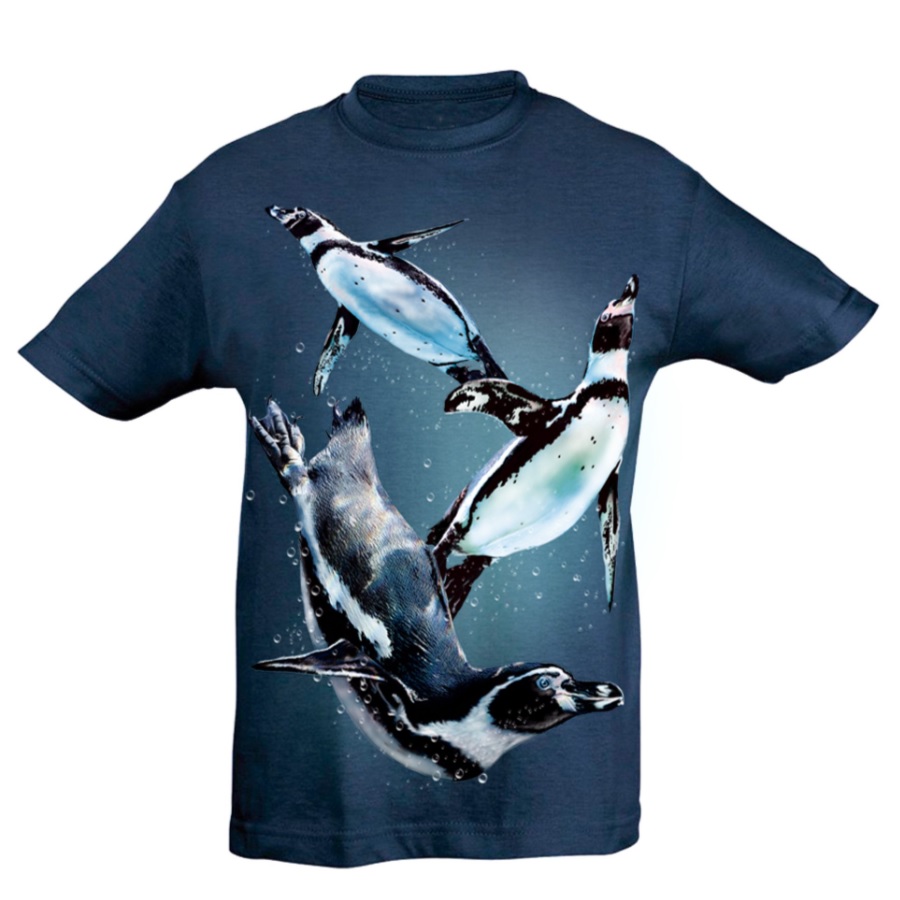 Camiseta Humboldt Penguins para meninos, azul