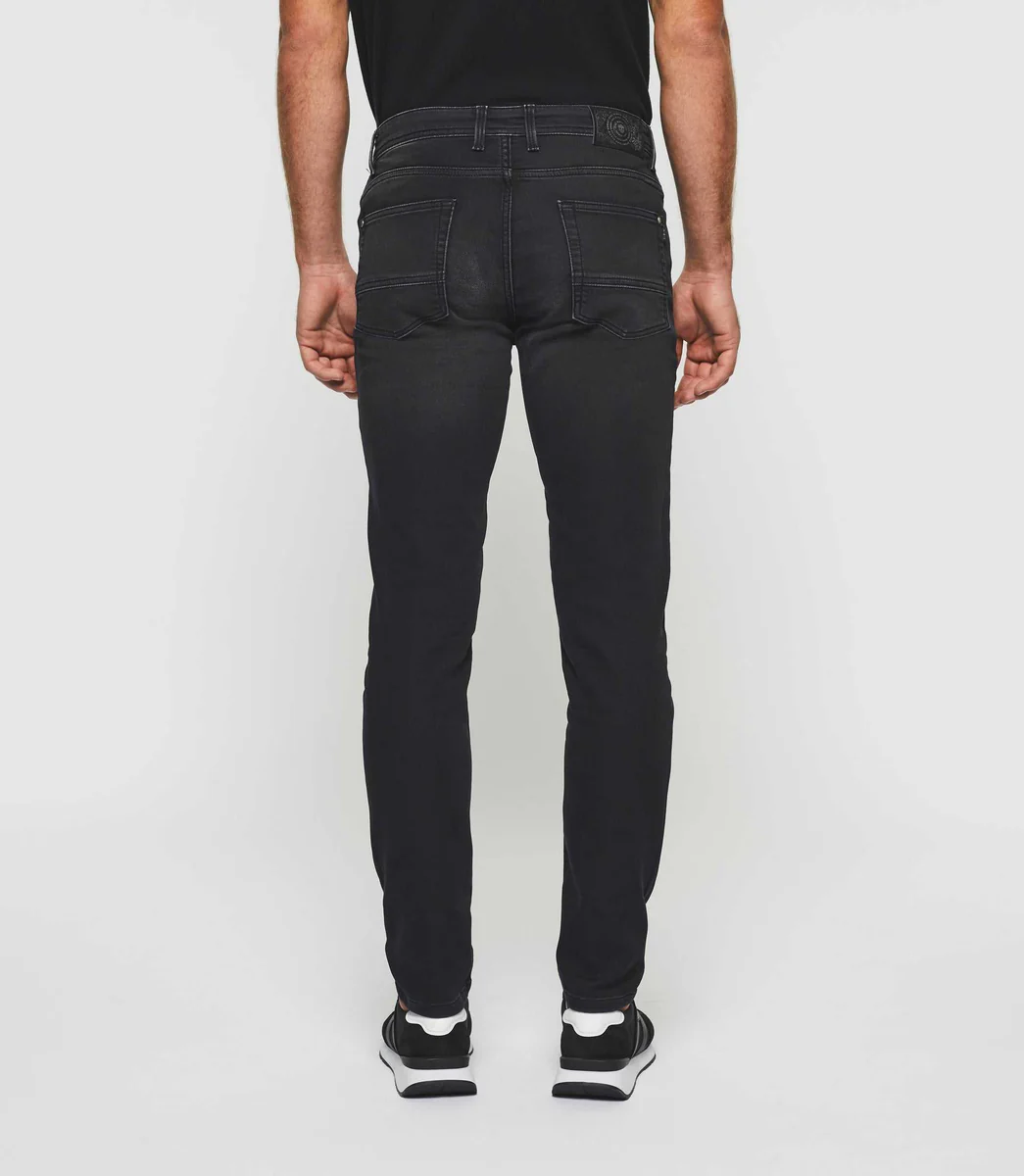 Jean super slim en molleton noir 