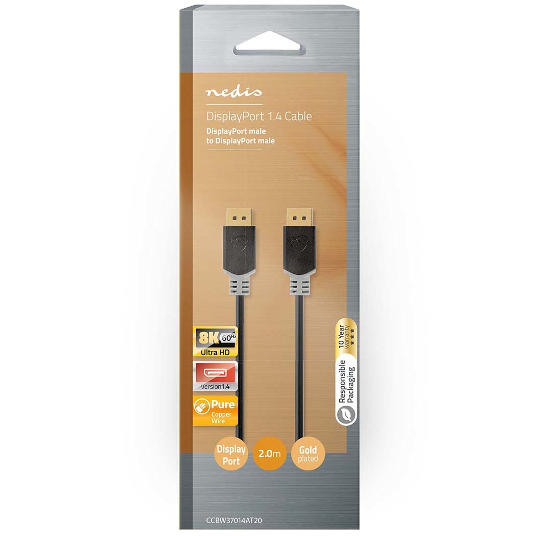 Nedis CCBW37014AT20 DisplayPort male - DisplayPort male 8K@60Hz 2m