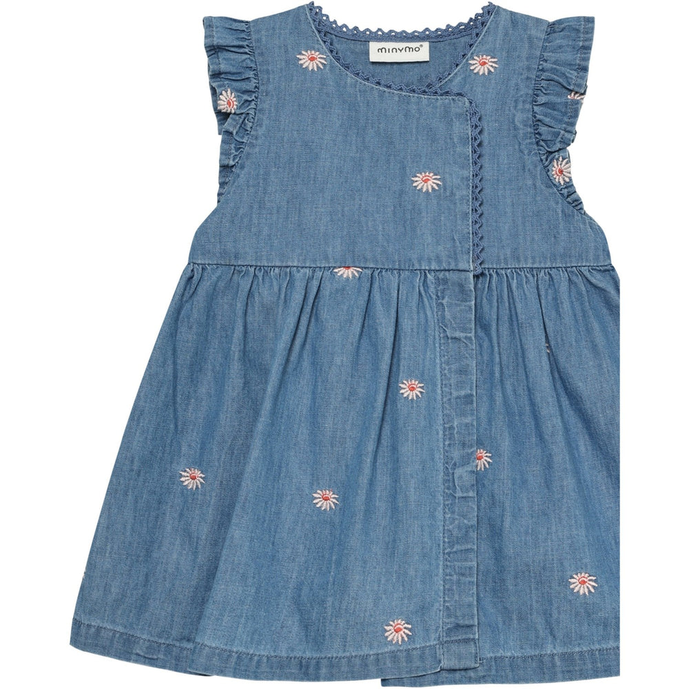 Køb Minymo Faded Denim Kjole Ss Emb. Chambray
