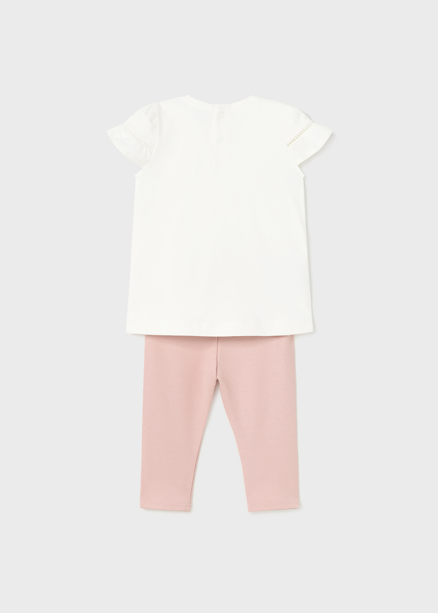 Conjunto de duas peças com calça legging e camiseta para bebê