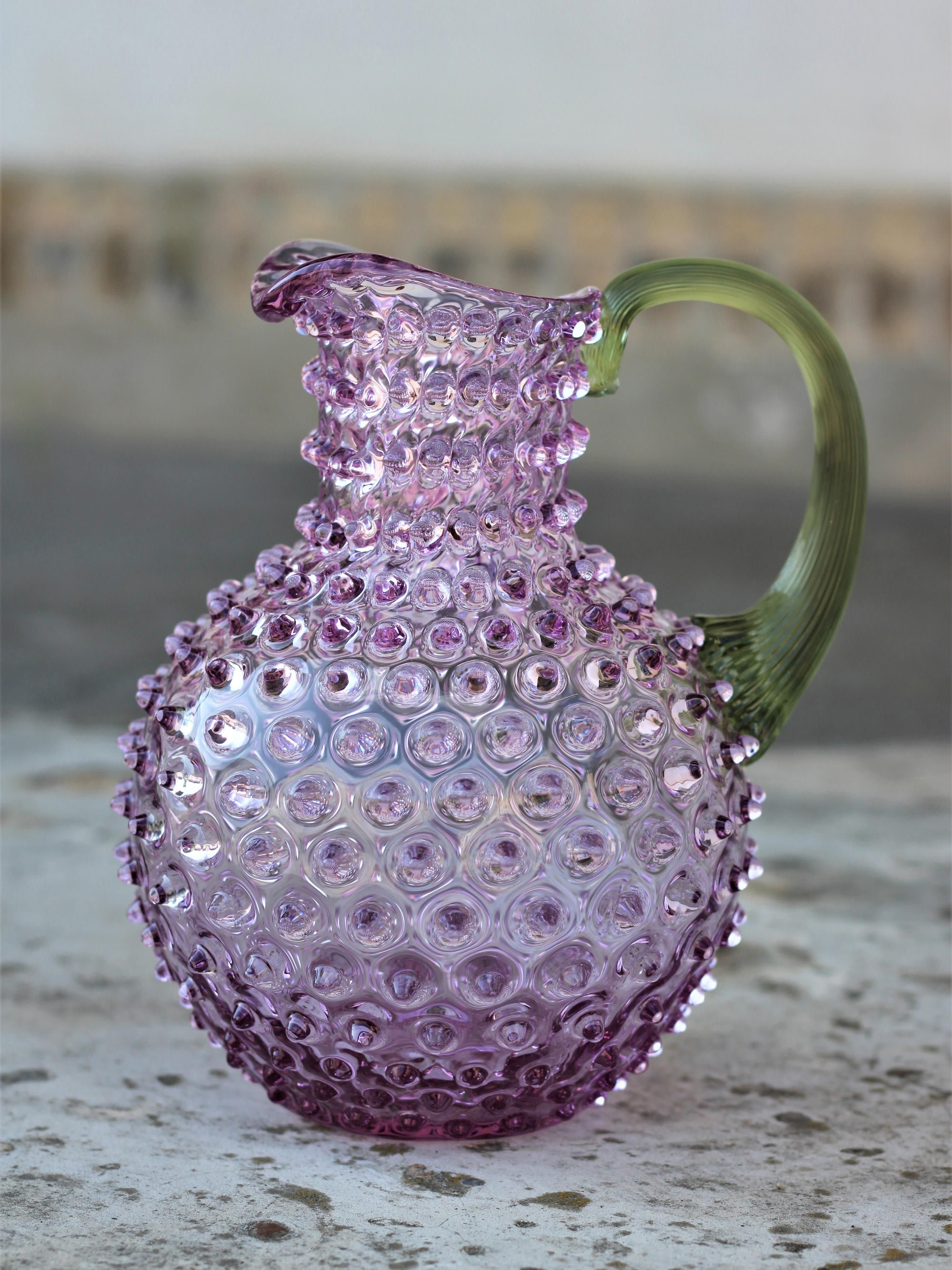 Mondgeblazen karaf Hobnail, 2 L