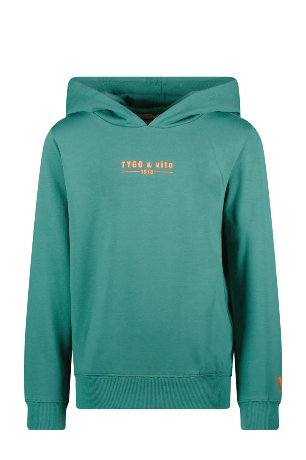 TYGO & vito hoodie Hugo met tekst zeegroen