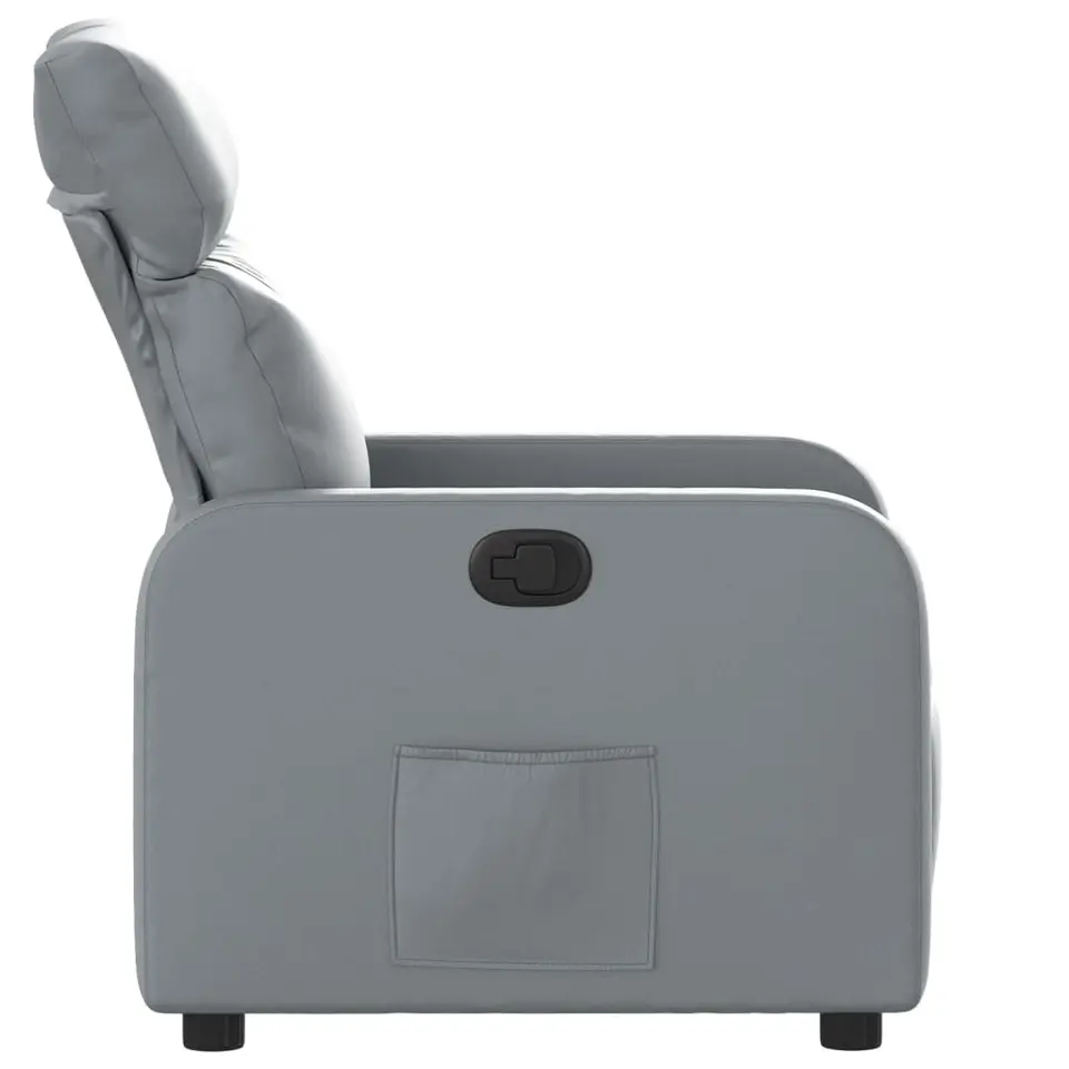 vidaXL - Fauteuil - Grijs - Kunstleer