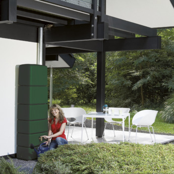 4Rain regenton Slim groen kunststof 300 L