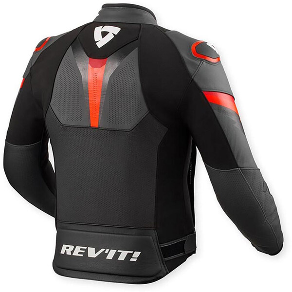 Rev'it - Blouson Quantum 3 Noir / Rouge fluo