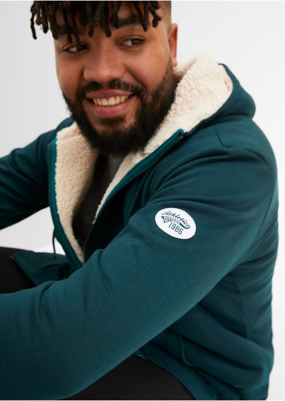 Gilet sweat thermo à capuche avec doublure peluche