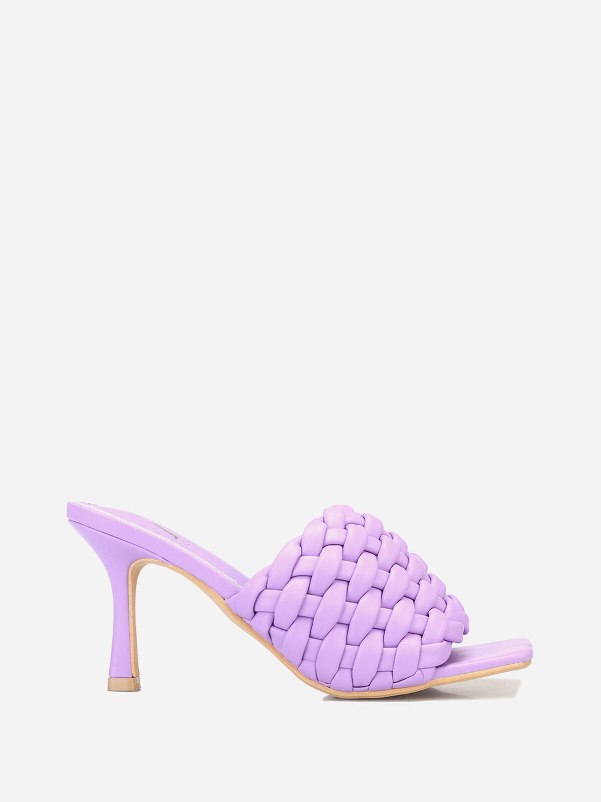Mules à bride effet tressé- Violet
