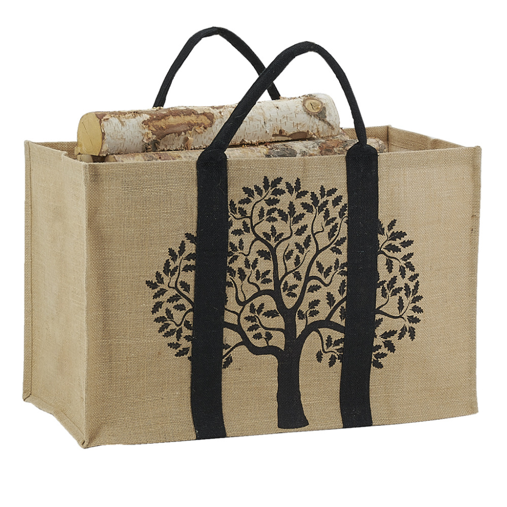 Sac à bûches en jute