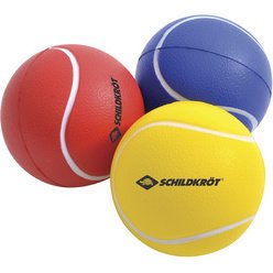 Balle souple, 70 mm, set de 3, couleurs assorties