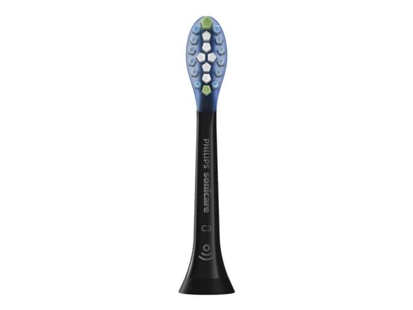 Philips Sonicare C3 Premium HX9042 Plaque Defense - Ekstra tannbørstehode - for tannbørste - svart (pakke med 2) - for Sonicare DiamondClean HX9372;