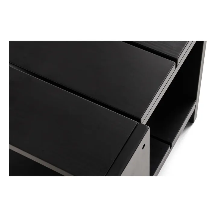 Hay Table basse outdoor Crate en bois | Noir