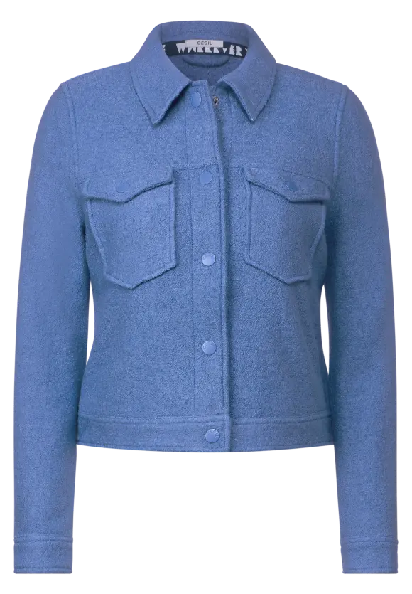 Jacke mit Wollanteil - water blue