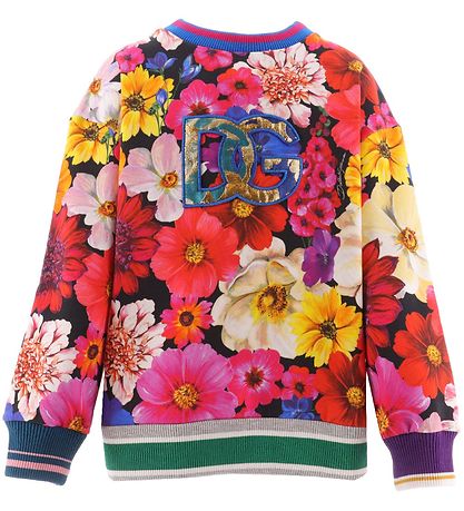 Dolce & Gabbana Sweatshirt - Renaissance - Bunt m. Blume