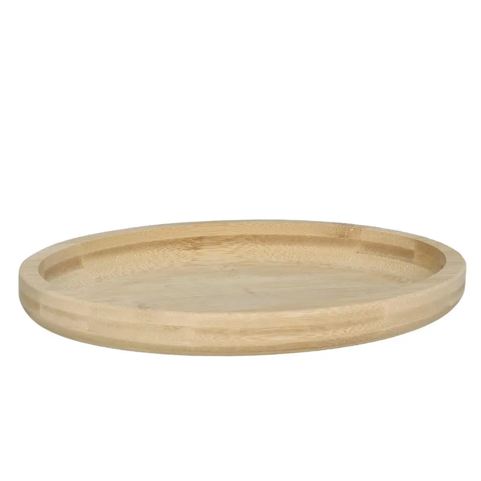 Gerimport Serveer plateau - rond - dienblad - hout - D23 cm
