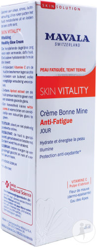 Mavala Skin Vitality Crème Bonne Mine Anti-Fatigue Jour Peau Fatiguée Et Teint Terne Tube Pompe 45ml