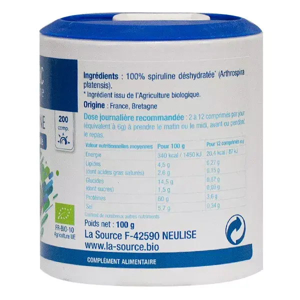 Tonic Nature Spirulina Orgânica 200 comprimidos