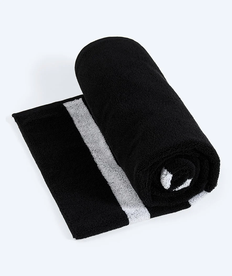 Watery badehåndklæde - Heat Swim Bomuld - Deep Black