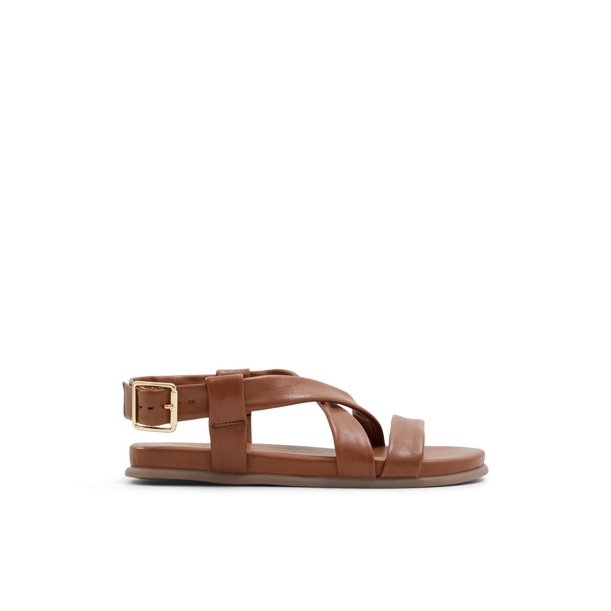 LUCA FERRI-Gnowellen-Sandales à lanières - Talon plat - Marron Moyen