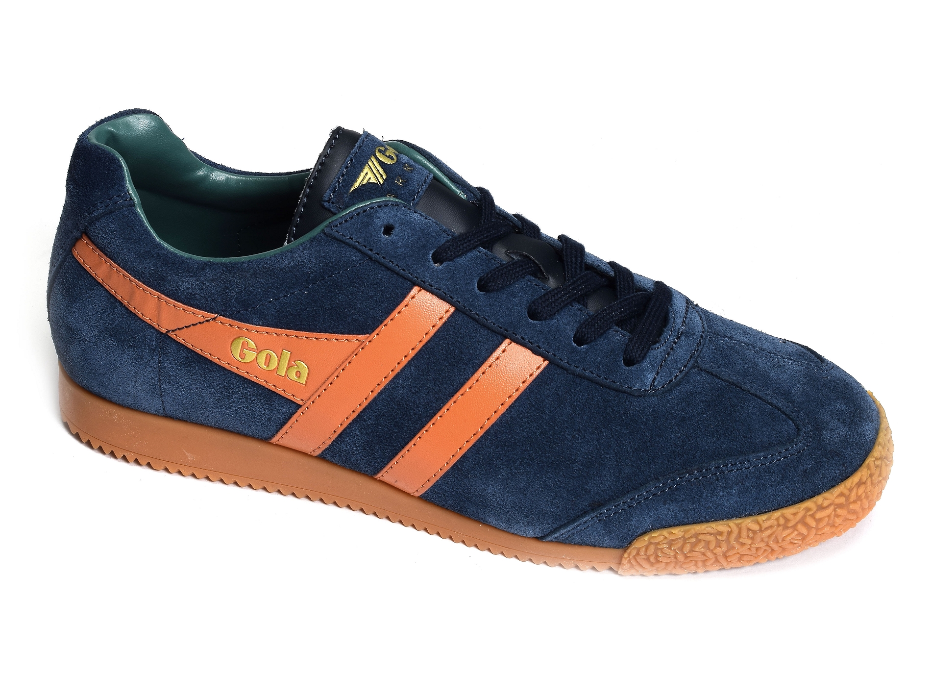 Harrier suede trainers marine orange