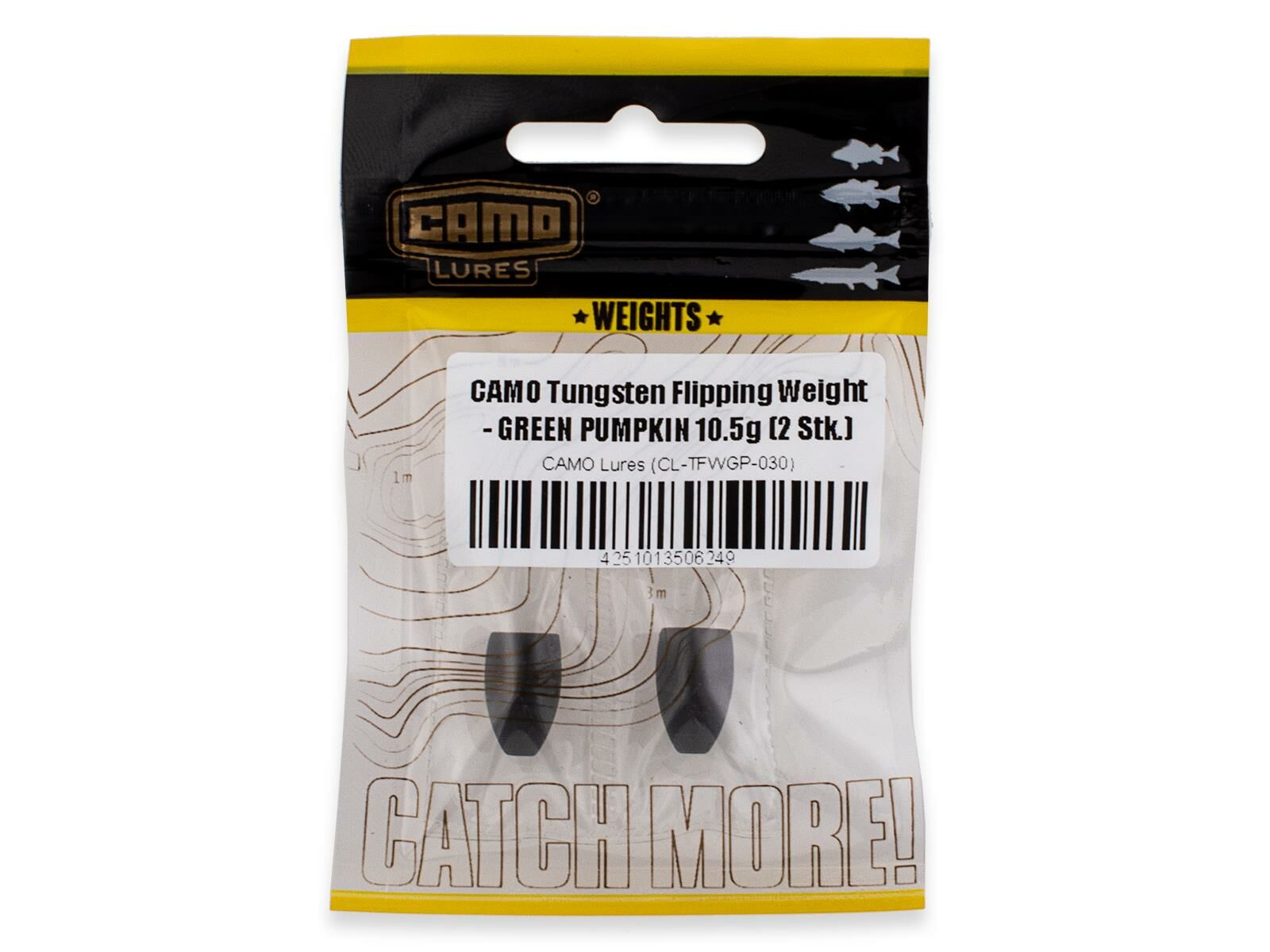 CAMO Tungsten Flipping Weight - GREEN PUMPKIN 5.25g (4 Stk.)