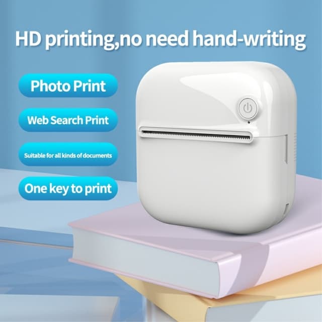 Bluetooth-fotoprinter Bærbar trådløs kontormemoprinter