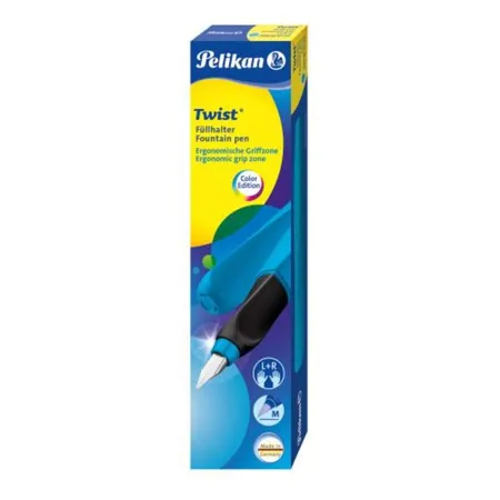 Pelikan Twist® Füller Feder M, Petrol universell für Rechts- und Linkshänder