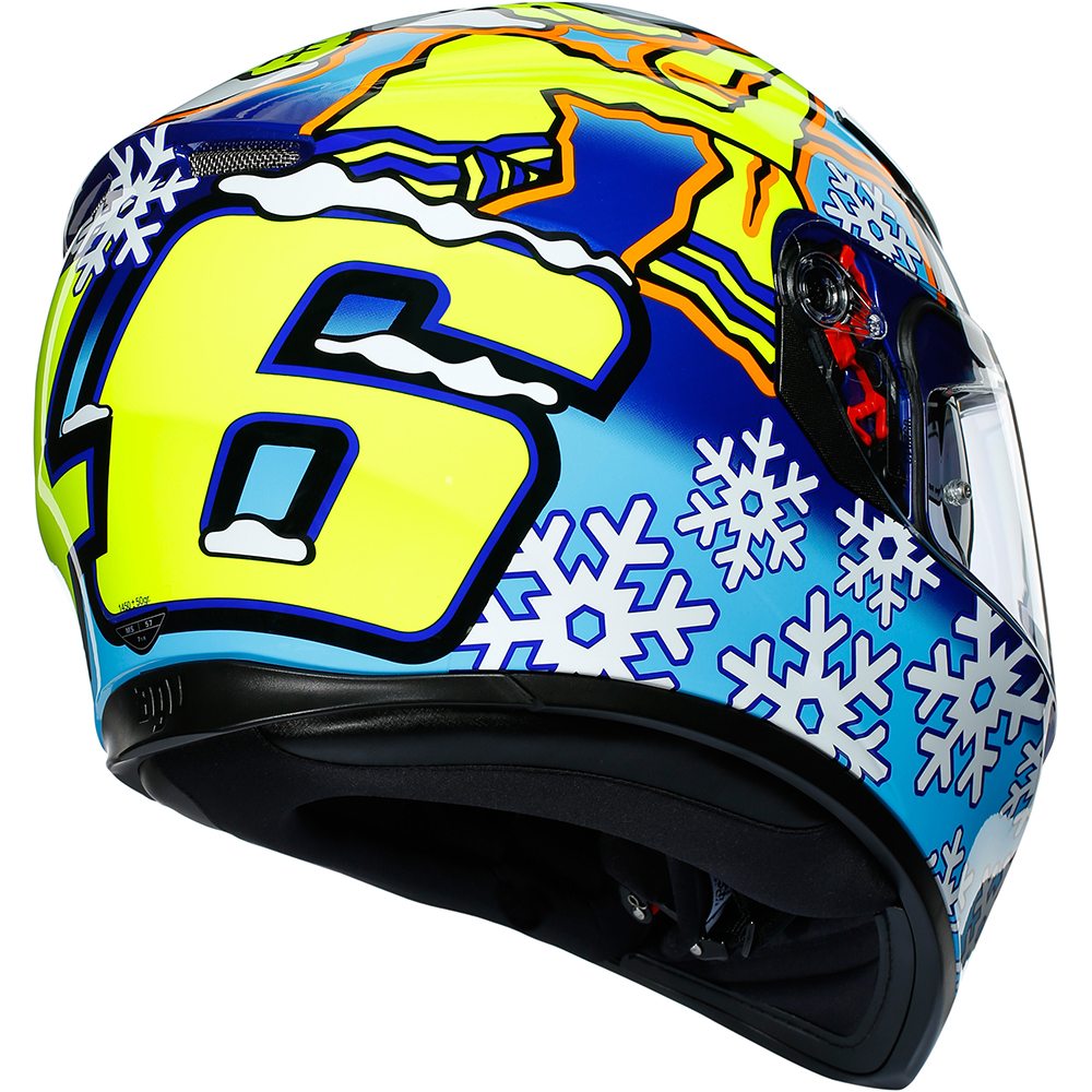 AGV - Casque K3 SV Rossi Winter Test 2016 Bleu / Blanc / Jaune