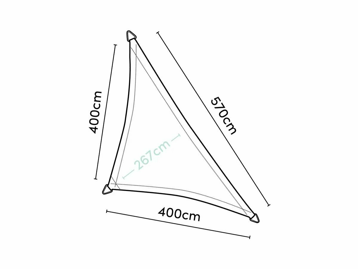 Platinum Coolfit 5,7 x 4,0 x 4,0 m 90° schaduwdoek - Gebroken wit