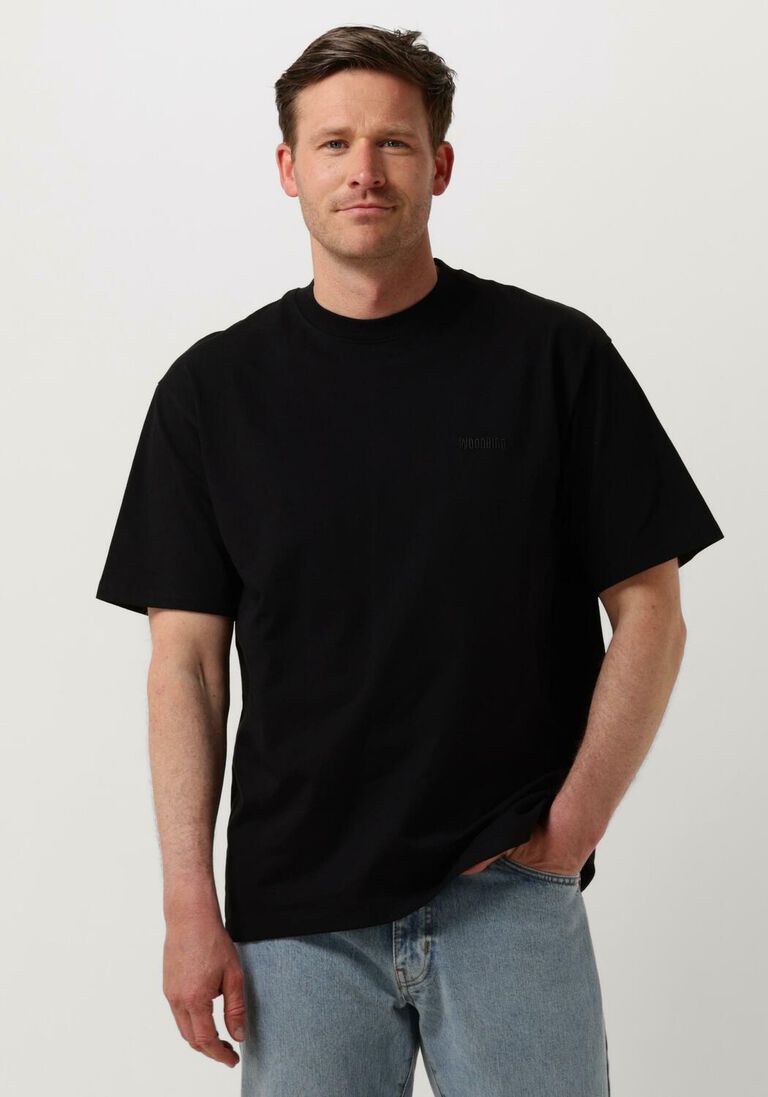 WOODBIRD zwarte woodbird t-shirt wbbaine base tee