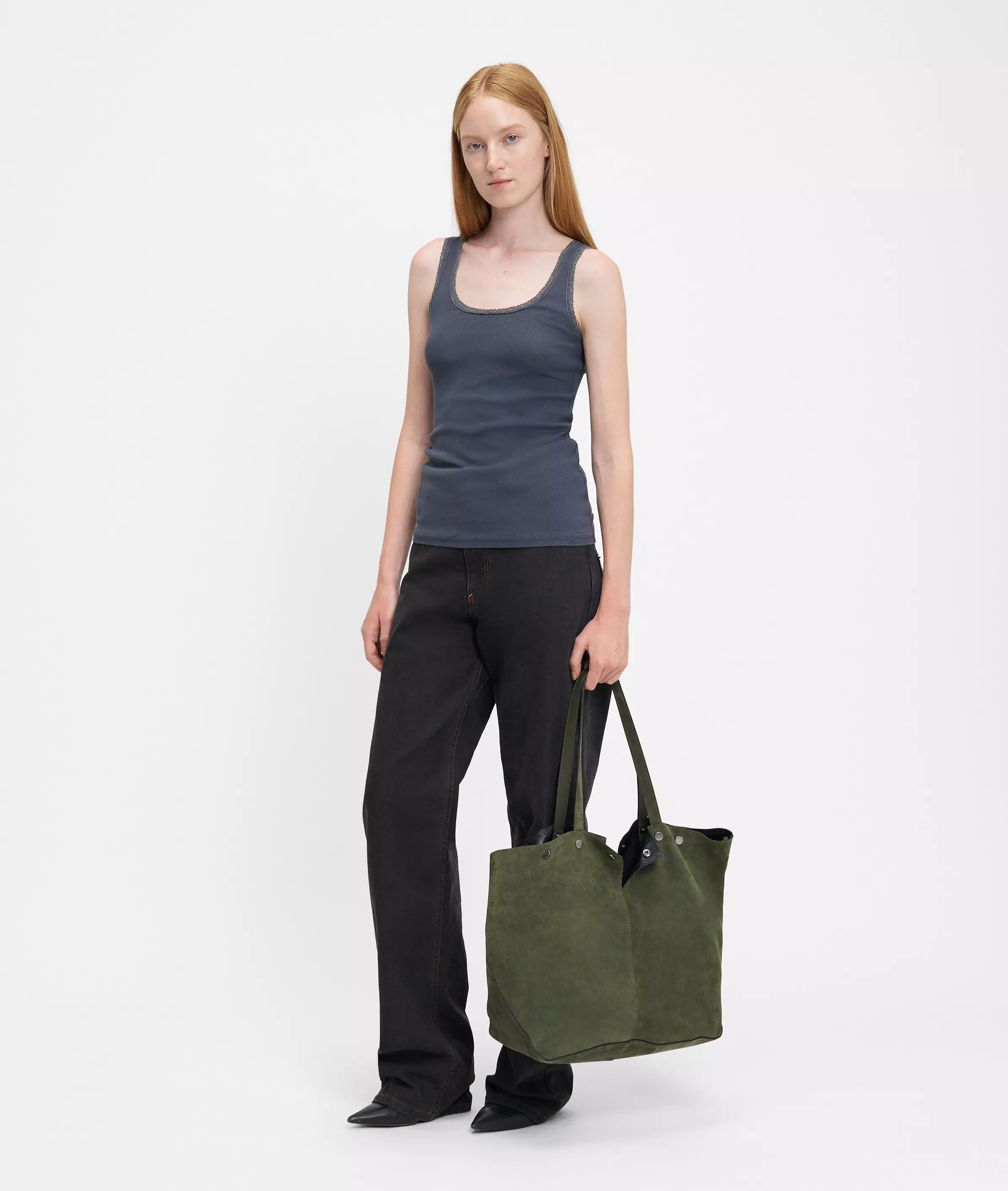 Rive Shopper L Large shopper made from soft suede