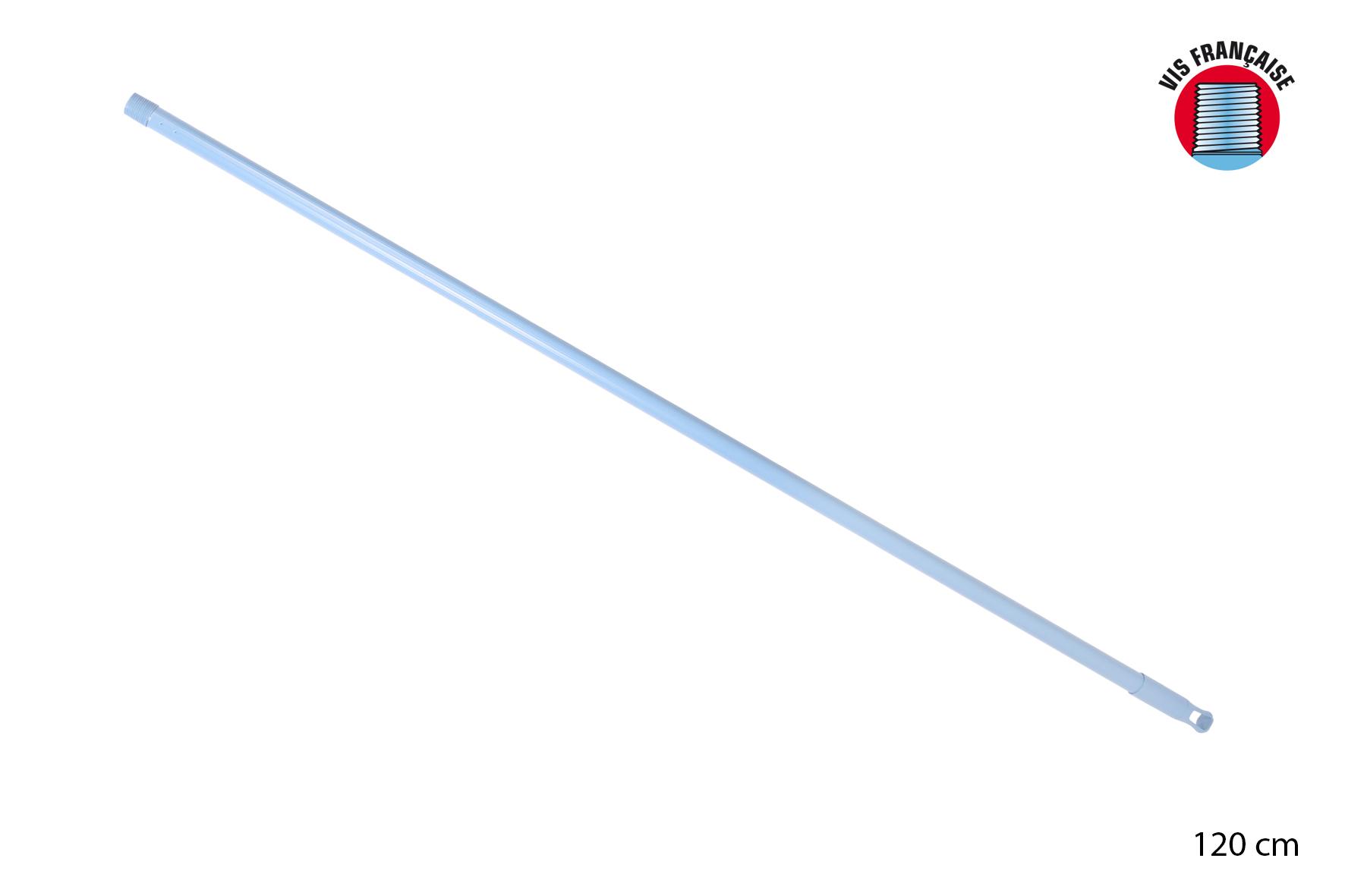 MANCHE METAL PLASTIQUE BLEU 120CM VIS FRANCAISE